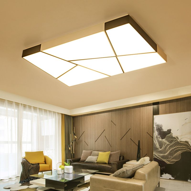 Modern Geometric LED Flushmount Ceiling Light Fixtures for Living Room