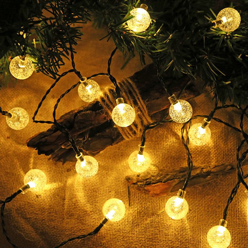 Modern Creative LED Decorative Lamp Plastic Globe Solar Energy String Lights for Exterior Spaces