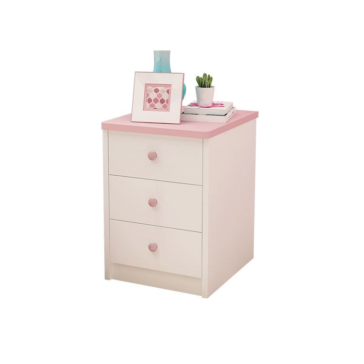 Manufactured Wood Youth Nightstand Princess Storage Kids Nightstand with 3 Drawers