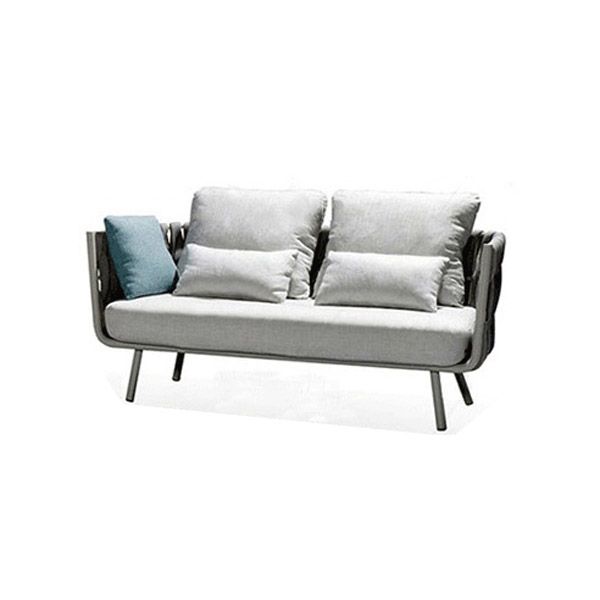 Modern Patio Daybed Metal 1 Piece Outdoor Patio Sofa with Cushions