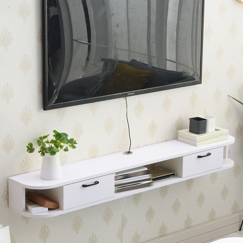 Wooden TV Media Stand Contemporary TV Stand Console for Living Room