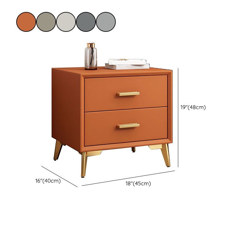 Modernism Storage Night Table 2 Drawers Bed Nightstand for Bedroom