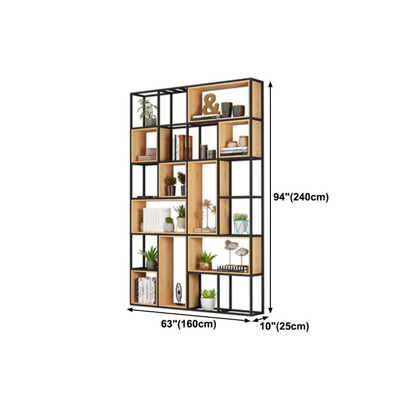 9.84"W Bookshelf Industrial Style Open Back Bookcase for Home and Office