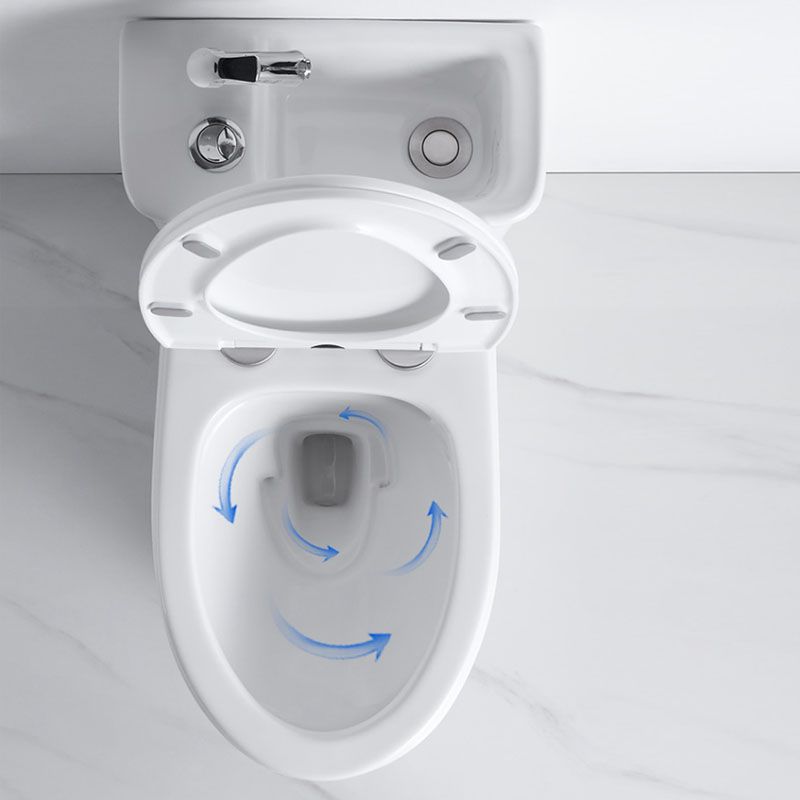 Modern Porcelain Toilet Floor Mount Siphon Jet One-Piece Toilet Flush Toilet