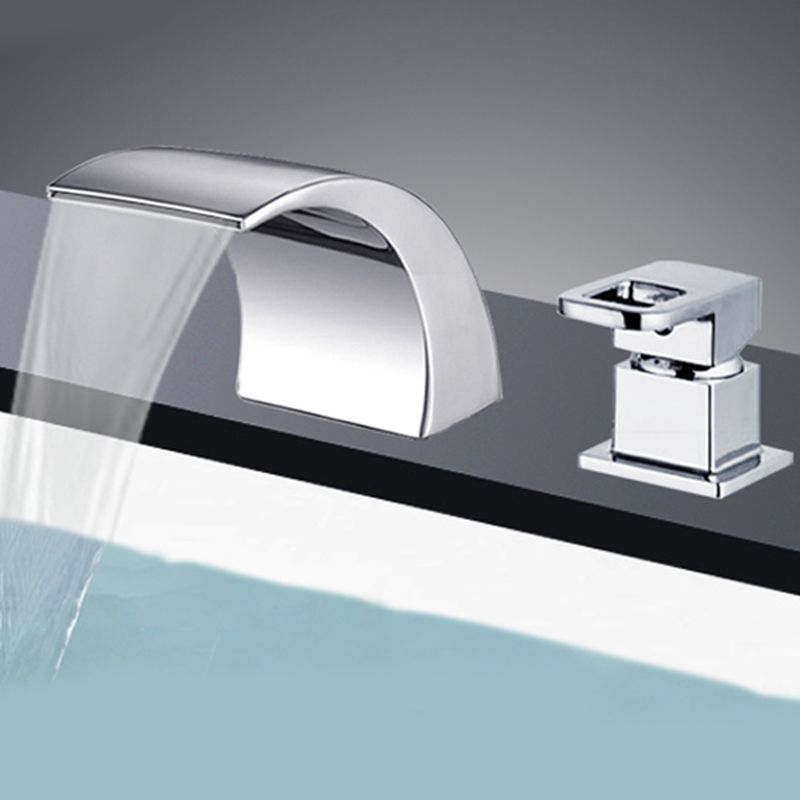 Modern Brass Roman Bathtub Faucet Waterfall Spout Tub Faucet