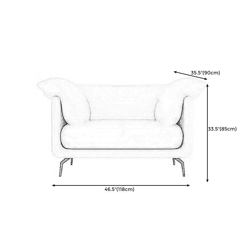 Pillow Top Arm Sectionals 33.46"High Removable Cushion Sofa for Living Room, Beige