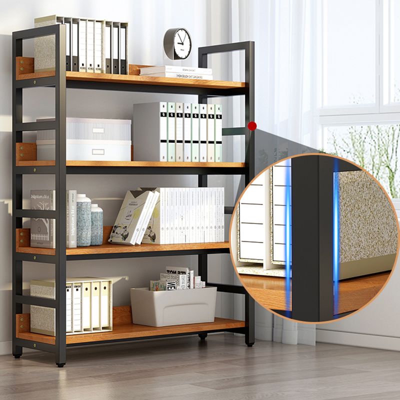 Modern Style Open Back Bookshelf Engineered Wood Bookcase for Office