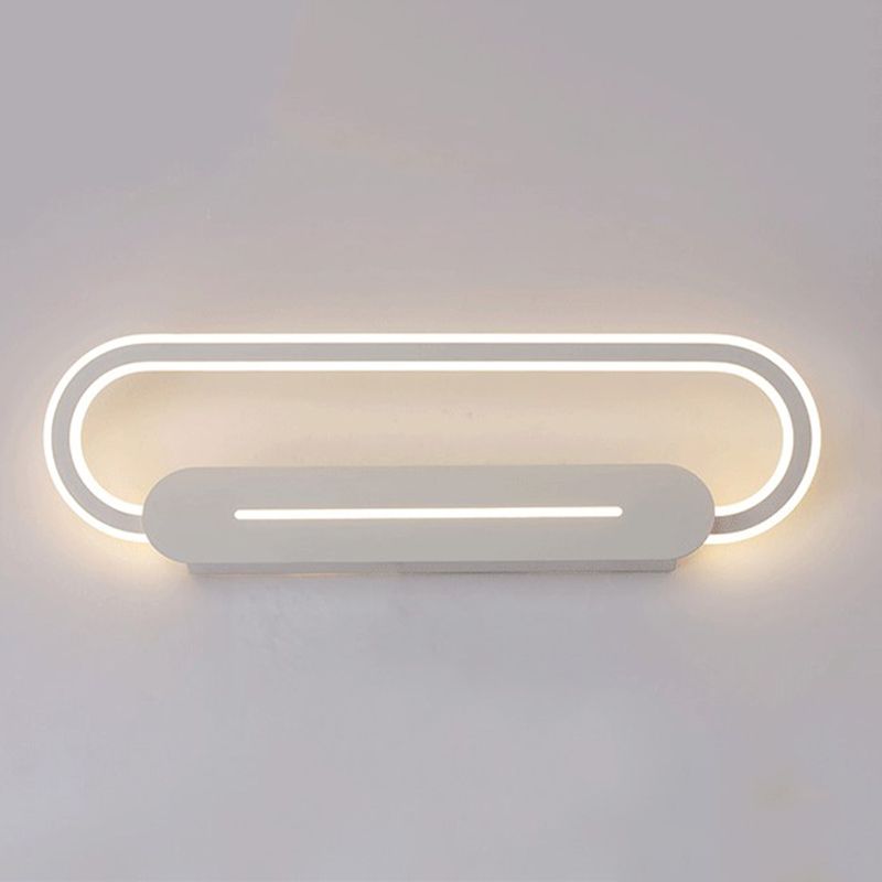 Loop Shaped Bathroom Vanity Sconce Metallic Minimalist LED Wall Mount Light Fixture