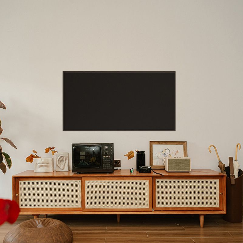 Traditional TV Media Console Wood Media Console TV Stand with Legs