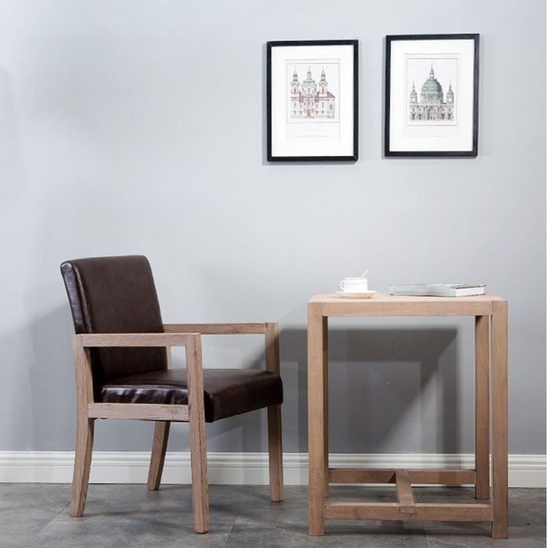 Modern Style Dining Chairs Arm Chairs with Wooden Legs for Kitchen