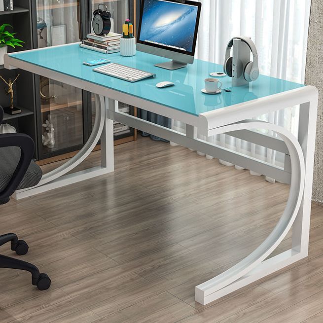 Rectangular Cable Management Computer Desk 29.5-inch Gaming Desk