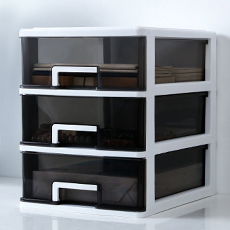 Drawers File Cabinet Vertical Home or Office Transparent Plastic File Cabinet