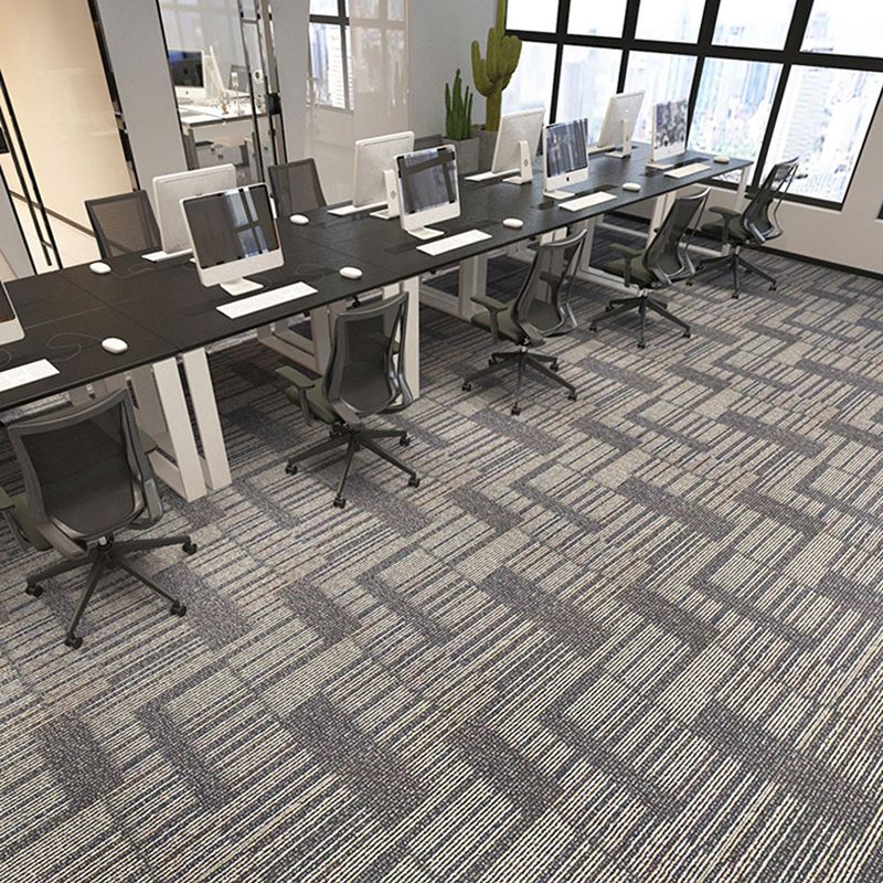 Carpet Tile Non-Skid Fade Resistant Geometry Loose Lay Carpet Tiles Bedroom