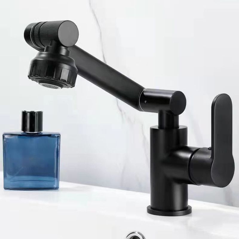 Modern Vessel Sink Faucet Stainless Steel Lever Handles Swivel Spout Vessel Faucet