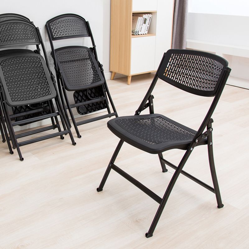 Armless Upholstered Conference Chair Plastic Low Back Conference Chair