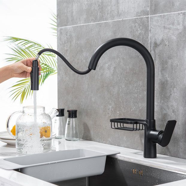 Modern Pull down Standard Kitchen Faucet Single Handle Faucet with Pull out Sprayer