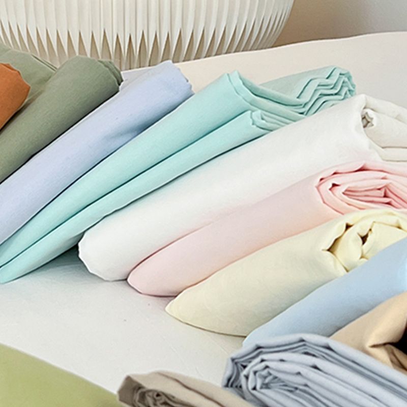 Sheet Set Solid Fade Resistant Breathable Cotton Bed Sheet Set