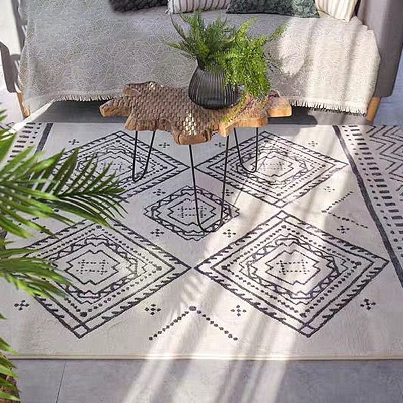 Chic Amriecana Rug Multi Colored Geometric Rug Stain Resistant Anti-Slip Backing Washable Rug for Home