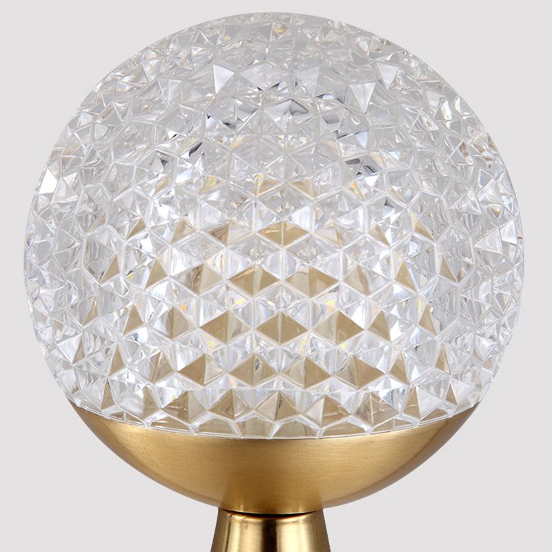 Postmodern Ball and Cone Night Lamp Acrylic Single-Bulb Bedroom Table Light