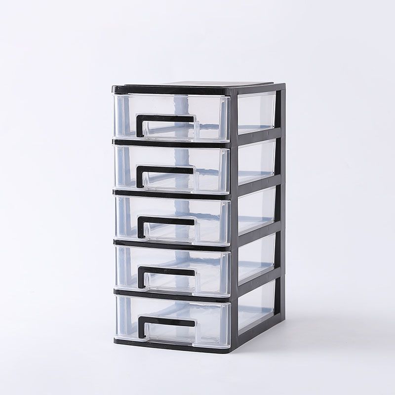 Vertical Filing Cabinet Plastic Transparent Drawers Modern File Cabinet