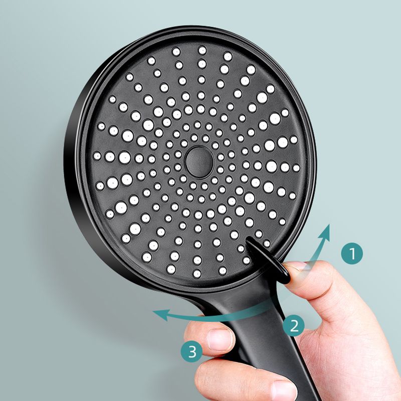 Contemporary Round Shower Head Pure Color Handheld Shower Head