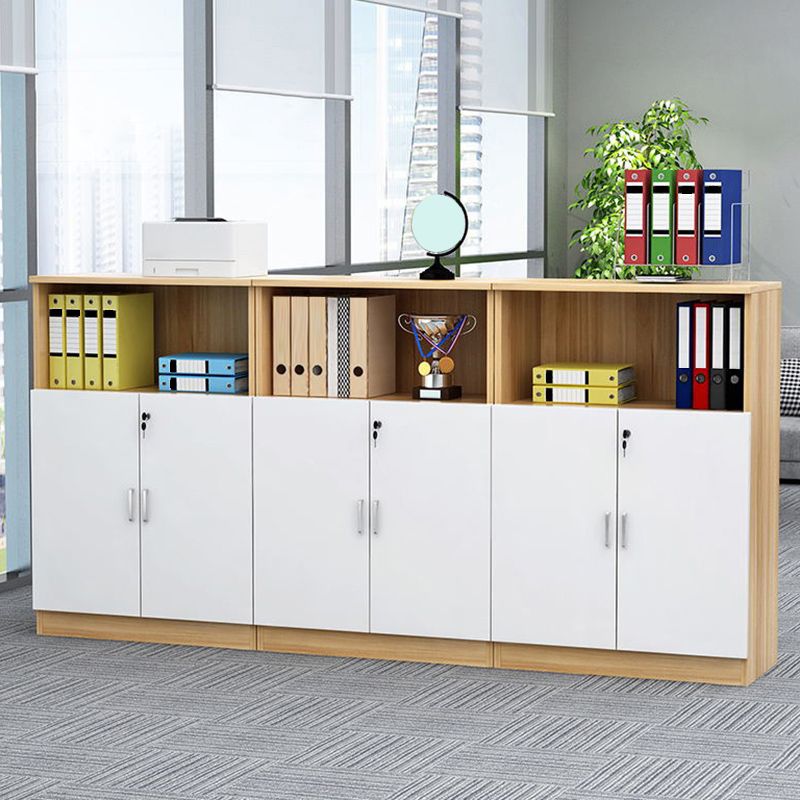 Office File Cabinet Vertical Modern Wood Storage Shelves File Cabinet with Lock