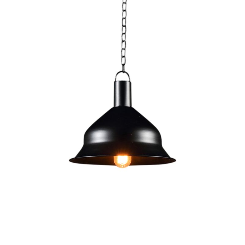 Barn eetkamer hangende lichtkit industrieel metaal 1 licht zwart/rood/gele hanglamp