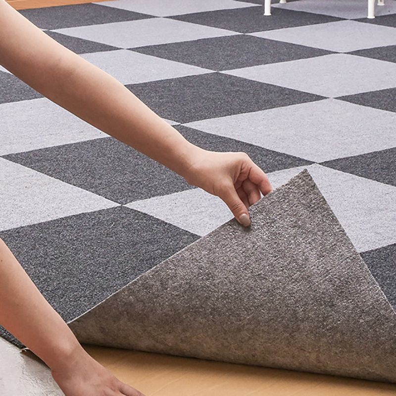 Bedroom Carpet Tiles Solid Color Lever Loop Color Block Carpet Tiles