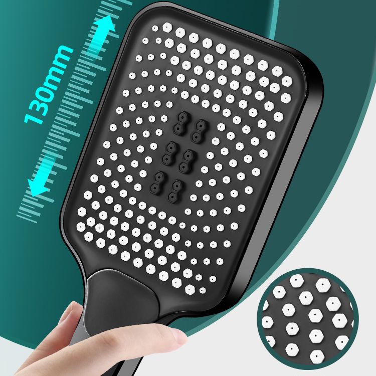 Contemporary Handheld Supercharged Shower Head Square 3 Setting Spray Head