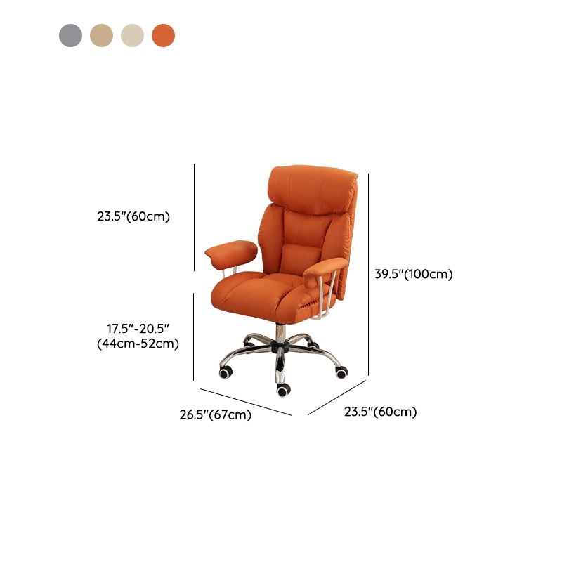 Contemporary Wheels Office Chair Distressing Ergonomic Chair for Room