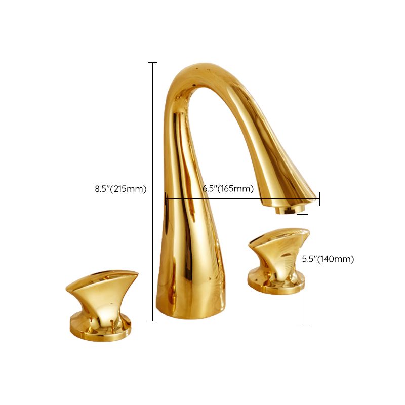 Widespread Bathroom Faucet 3 Holes Circular Vessel Sink Faucet