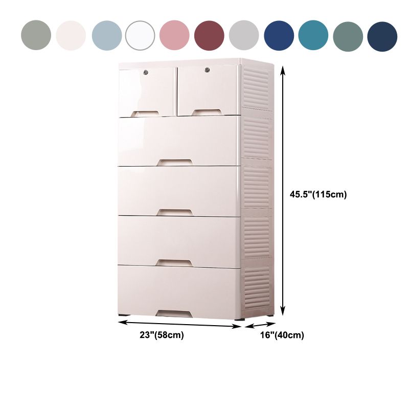 Contemporary Chest Plastic Chest Drawers with Drawers and Lock for Bedroom