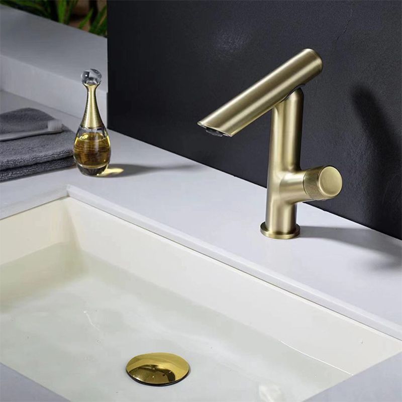 Glam Vessel Sink Faucet Brass Knob Handle Swivel Spout Bathroom Faucet