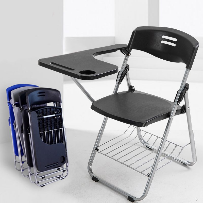 Modern Plastic and Metal Desk Chair with Mid Back Home Office Chair