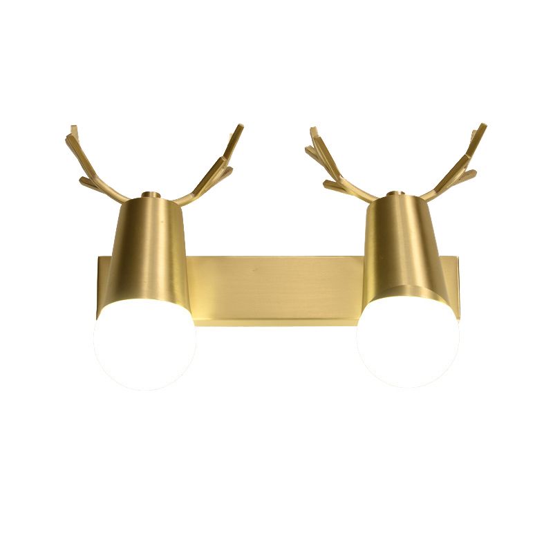 Modern Unique Shape Wall Light Fixture Metal Wall Mounted Lighting in Gold