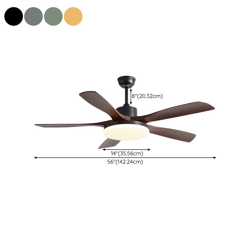 Acrylic Blade Fan Lighting Fixture Contemporary LED Ceiling Fan for Room