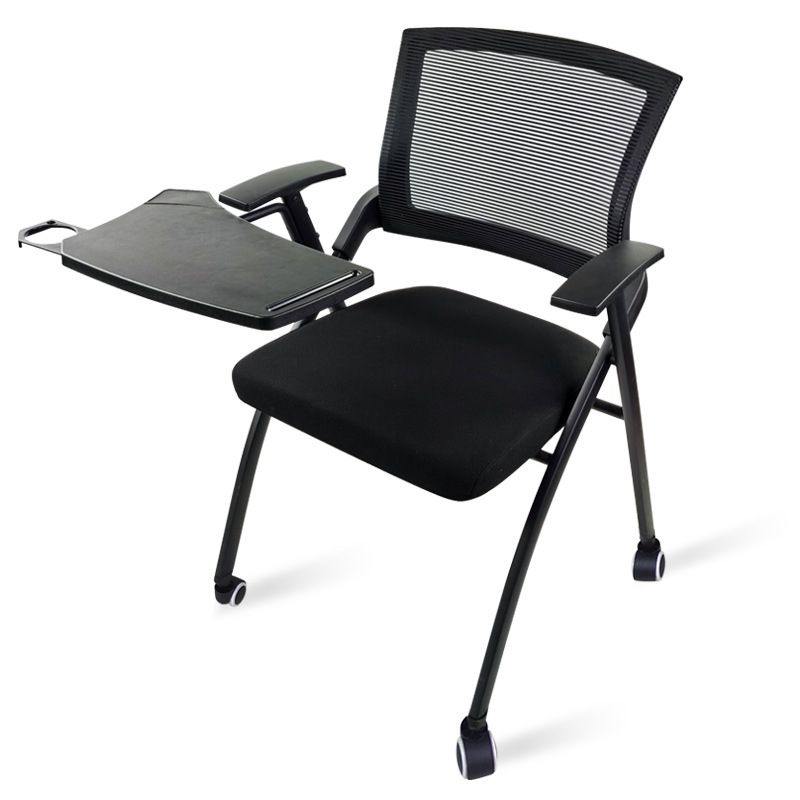 Mesh Mid Back Conference Chair Modern Style Fixed Arms Office Chair