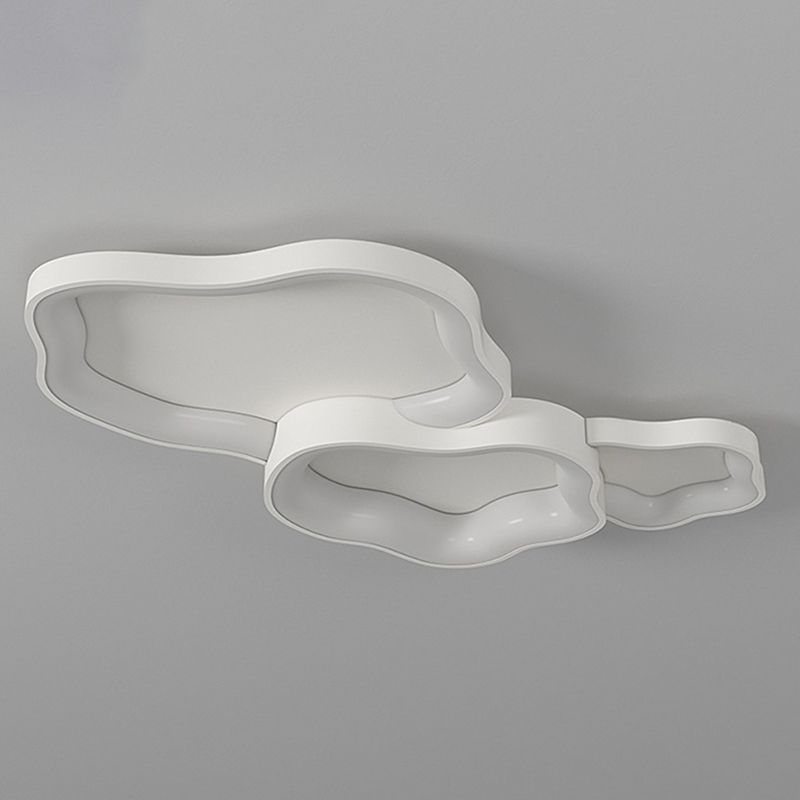 Contemporary 1 / 3 - Light Flush Mount Cloud Shape LED Flush in Matte White