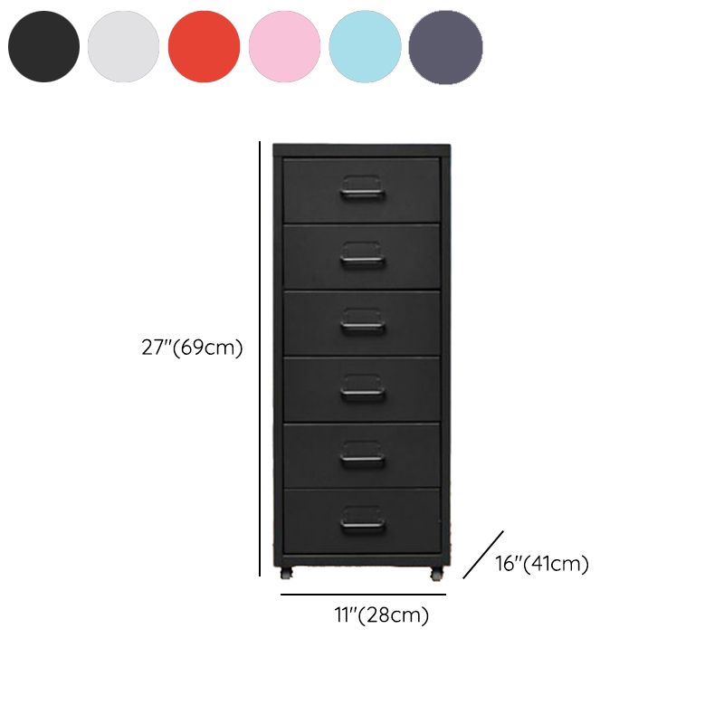 Traditional Cabinet Metal Vertical File with Drawers and Pedestal Cabinet