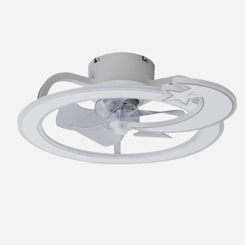 Lampada a ventola a soffitto circolare minimalista ACRILICA ACRILICA LED LADURA SEMIFICA