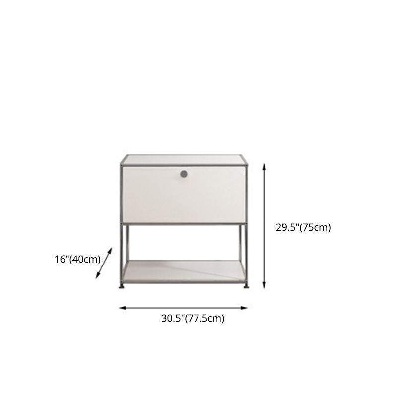 White Colour Metal Sideboard Modern Style Dining Sideboard for Living Room