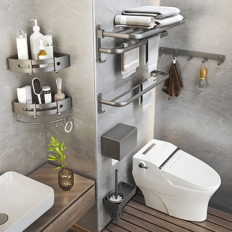 Modern Bathroom Accessories Hardware Set Grey Metal Bathroom Accessory Kit Anti-rust