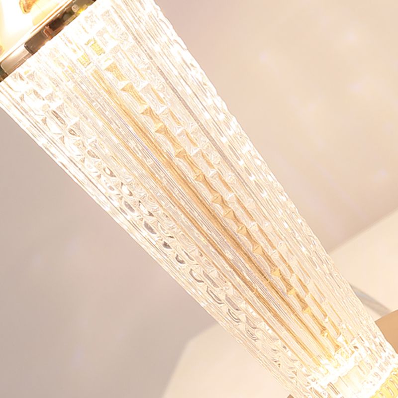 1-Light Table Light Contemporary Gold Glass Table Lamp for Living Room