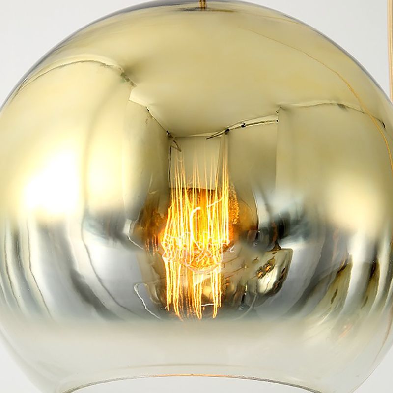 Modern Style Spherical Shape Pendant Lighting Glass 1 Light Pendant Light for Restaurant