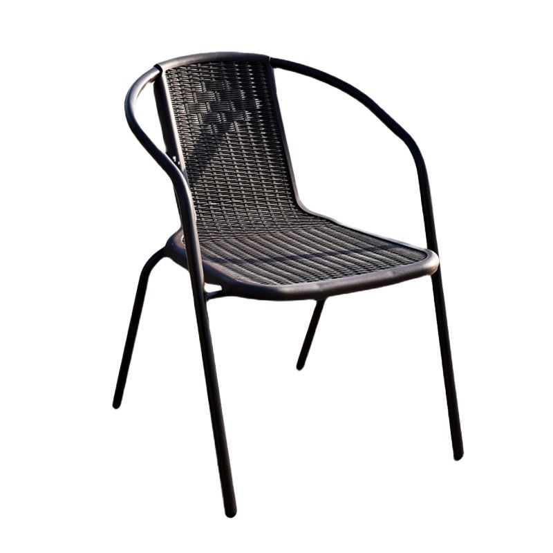 Water Resistant Patio Dining Chair Metal Outdoors Dining Chairs with Arm