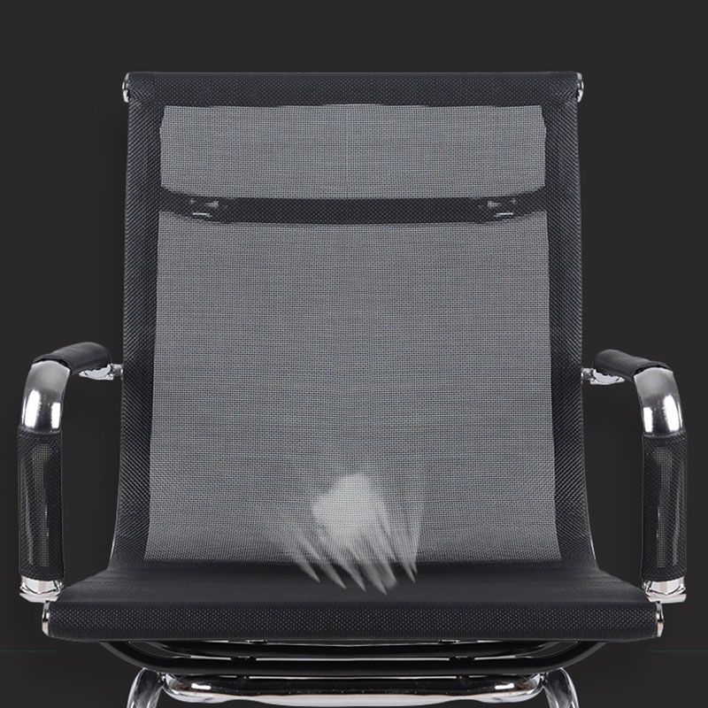 Mesh Mid Back Desk Chair Arms Included Modern Black Office Chair