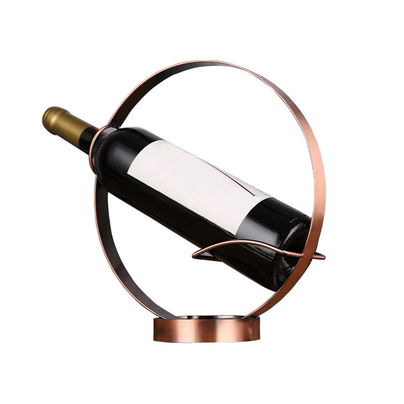 Countertop Wine Rack Metal Glam Wine Bottle Rack for Living Room