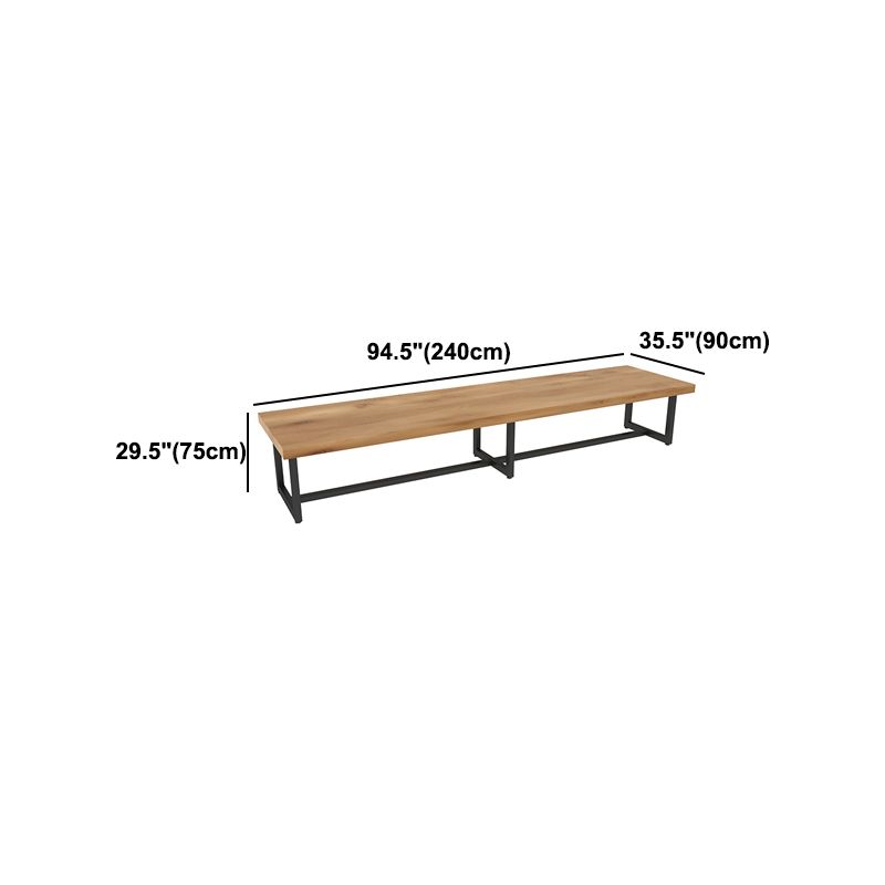 Rectangle Office Working Table Industrial Meeting Desk with Trestle Base