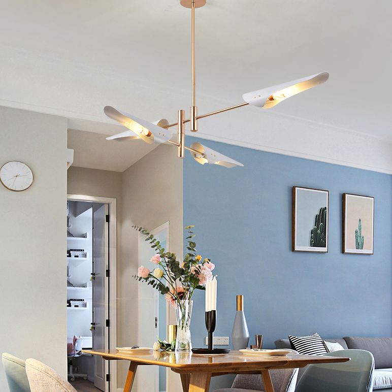 Sputnik Modern Style Hanging Light Metal Chandelier for Living Room Dining