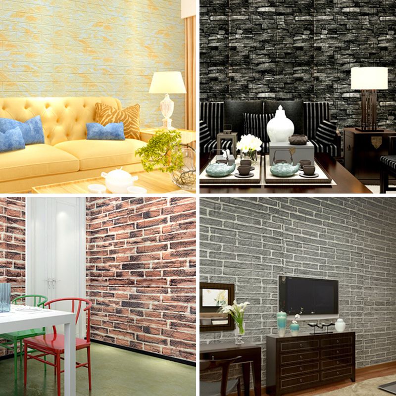 3D Embossed Interior Wall Paneling Peel and Stick Square Wall Paneling